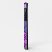 Coques Case-Mate iPhone Carrés géométriques Abstraits | Rose violet bleu (Dos/Gauche)