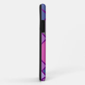 Coques Case-Mate iPhone Carrés géométriques Abstraits | Rose violet bleu (Dos/Droite)
