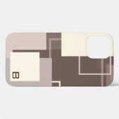 Coques Case-Mate iPhone Carrés géométriques - Chocolat et crème (Verso (horizontal))