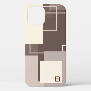Case-Mate iPhone Case Carrés géométriques - Chocolat et crème