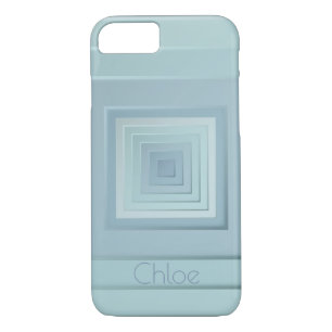 Etui iPhone Case-Mate Carrés géométriques classiques (blues clairs)