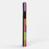 Coques Case-Mate iPhone Carrés géométriques colorés (Dos/Droite)