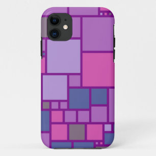 Case-Mate iPhone Case Carrés géométriques modernes Abstraits Violet ro