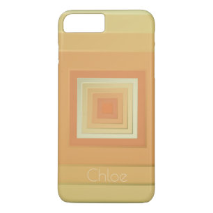 Coque Case-Mate Pour iPhone Carrés géométriques vintages (jaune doux et orange