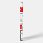 Coques Case-Mate iPhone Carrés Gris Rétro Cerise Rouge Cute Mod Motif (Verso / Droite)