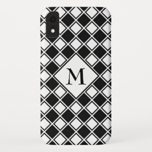 Case-Mate iPhone Case Carrés noir et blanc monogrammes