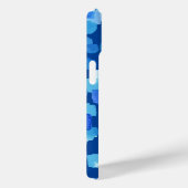 Coques Case-Mate iPhone Carrés peints en bleu Abstrait (Verso / Droite)