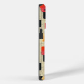 Coques Case-Mate iPhone Carrés Rétro Géométriques avec Nom et Phrase Perso (Verso / Droite)