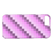 Coques Case-Mate iPhone Carrés rose et violet (Dos (Horizontal))
