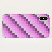 Coques Case-Mate iPhone Carrés rose et violet (Dos (Horizontal))
