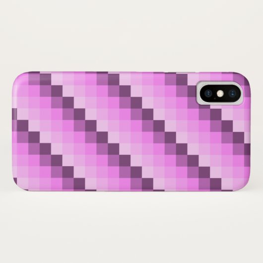 Coques Case-Mate iPhone Carrés rose et violet (Dos (Horizontal))