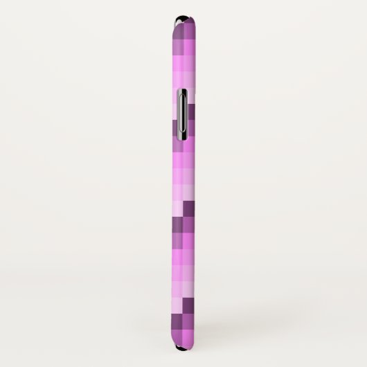 Coques Case-Mate iPhone Carrés rose et violet (Dos/Droite)