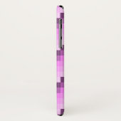 Coques Case-Mate iPhone Carrés rose et violet (Dos/Gauche)