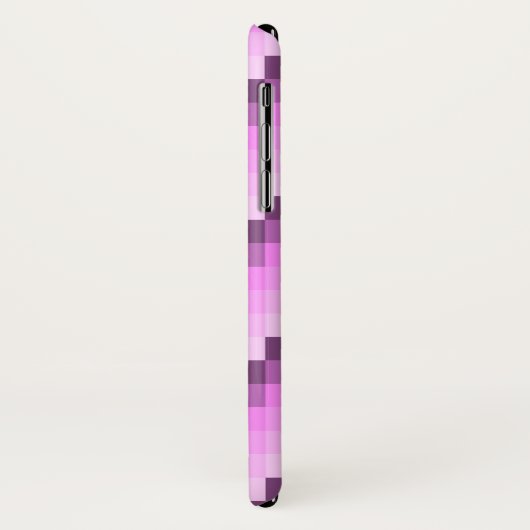 Coques Case-Mate iPhone Carrés rose et violet (Dos/Gauche)