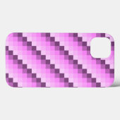 Coques Case-Mate iPhone Carrés rose et violet (Verso (horizontal))
