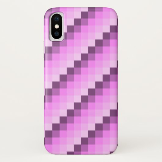 Coques Case-Mate iPhone Carrés roses et violets (Dos)