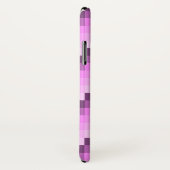 Coques Case-Mate iPhone Carrés roses et violets (Dos/Droite)