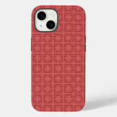 Coques Case-Mate iPhone Carrés rouges Art déco (Verso)