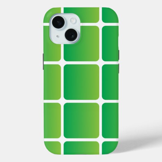 Coques Case-Mate iPhone Carrés verts égaux (Verso)