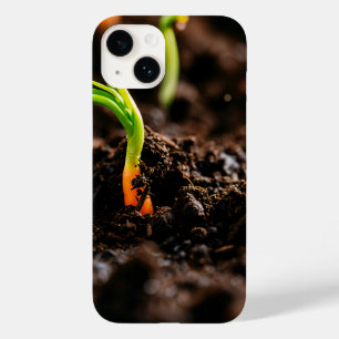 Coque Pour iPhone 14 Carrot Sprout – Garden Growth Close-Up