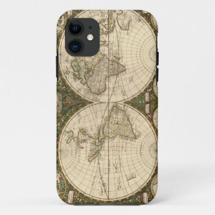 Coque Case-Mate Pour iPhone Carte 1660 du monde d'antiquité par Frederick de