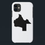 Coques Pour iPhone Carte à l'envers du Texas<br><div class="desc">Attirez l'attention avec cette carte à l'envers du Texas. La carte du Texas est montrée dans le noir solide sans n'importe quel texte et tournée 180 degrés pour apparaître upside-down : le sud est en hausse et du nord est vers le bas. Cette orientation renversée de la carte du Texas...</div>