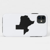 Coques Case-Mate iPhone Carte à l'envers du Texas (Dos (Horizontal))