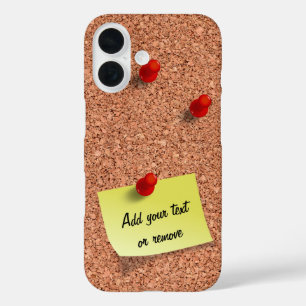 Coques iPhone 16 Carte à liège FUNNY avec texte personnalisable sur