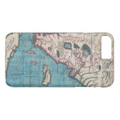 Coques Case-Mate iPhone Carte antique de la Floride et du Cuba (Dos (Horizontal))