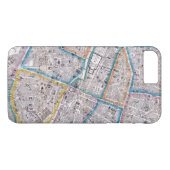 Coques Case-Mate iPhone Carte antique de Paris (Dos (Horizontal))