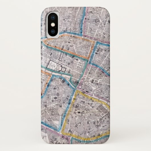 Coques Case-Mate iPhone Carte antique de Paris (Dos)