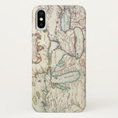 Coques Case-Mate iPhone Carte antique des Great Lakes (Dos)