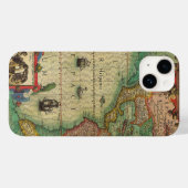 Coques Case-Mate iPhone Carte antique du monde des Amériques par Hondius (Verso (horizontal))
