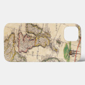 Coques Case-Mate iPhone Carte antique du Royaume-Uni (Verso (horizontal))