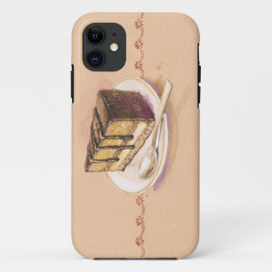 Coques Pour iPhone Carte avec le gâteau peint d'aquarelle