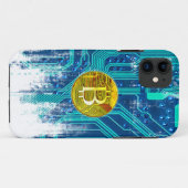 Coques Case-Mate iPhone Carte Bitcoin Cryptomonnaie et circuit (Dos (Horizontal))