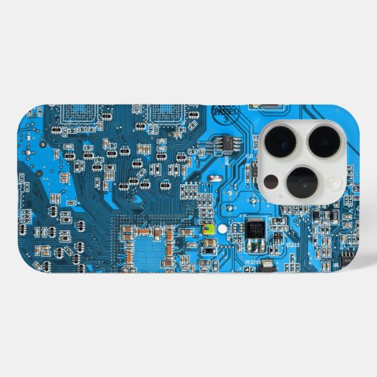 Coques Case-Mate iPhone Carte circuit bleu circuit imprimé à circuit impri (Verso (horizontal))
