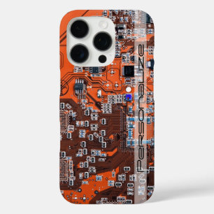 Coques iPhone 16 Pro Carte circuit imprimé circuit orange PCB
