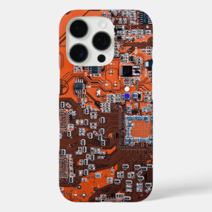 Coques iPhone 16 Pro Carte circuit imprimé circuit orange PCB
