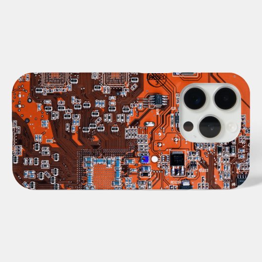 Coques Case-Mate iPhone Carte circuit imprimé circuit orange PCB (Verso (horizontal))