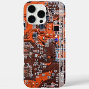Coques iPhone 16 Pro Max Carte circuit imprimé circuit orange PCB