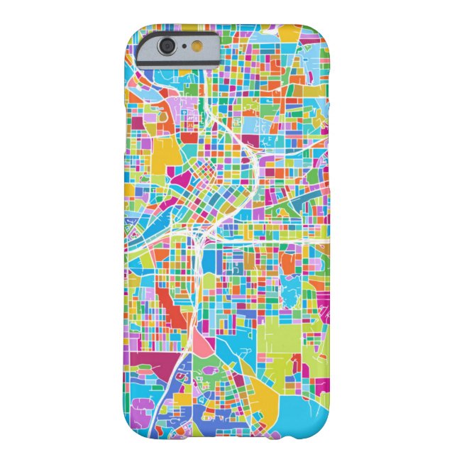 Coques Case-Mate iPhone Carte colorée d'Atlanta (Dos)