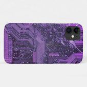 Coques Case-Mate iPhone Carte Cyber Circuit Purple Tech Art Electronique (Dos (Horizontal))