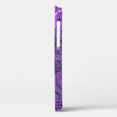 Coques Case-Mate iPhone Carte Cyber Circuit Purple Tech Art Electronique (Verso / Gauche)