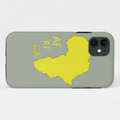 Coques Case-Mate iPhone Carte d'Afrique jaune funky (Dos (Horizontal))