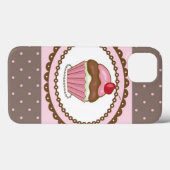 Coques Case-Mate iPhone Carte d'anniversaire avec cupcake (Verso (horizontal))