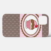 Coques Case-Mate iPhone Carte d'anniversaire avec cupcake (Verso (horizontal))