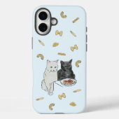 Coques Case-Mate iPhone Carte d'anniversaire Chat et Pâtes (Verso)