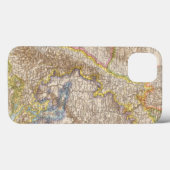 Coques Case-Mate iPhone Carte d'atlas de Baden Allemagne (Verso (horizontal))