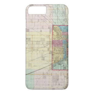 Coque iPhone 8 Plus/7 Plus Carte de Chicago